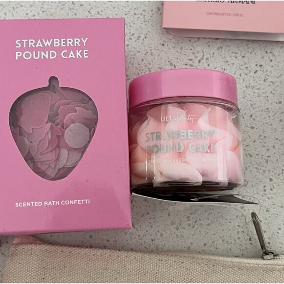 Strawberry Bath Body Bracelet Makeup Lashes Nails Tools Cosmetic Bag Set Bundle - Picture 10 of 11